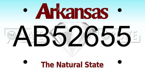 AB52655 Arkansas License Plate