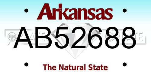 AB52688 Arkansas License Plate