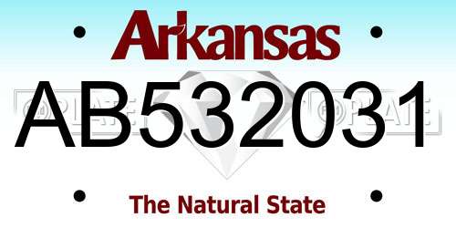 AB532031 Arkansas License Plate