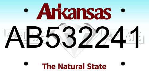 AB532241 Arkansas License Plate