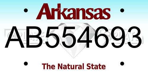 AB554693 Arkansas License Plate