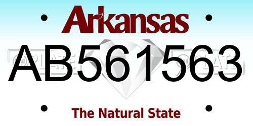 AB561563 Arkansas License Plate