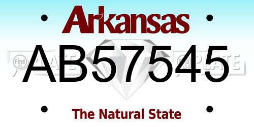 AB57545 Arkansas License Plate