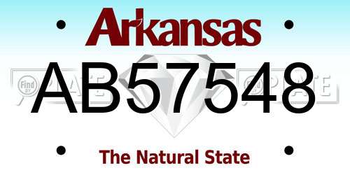AB57548 Arkansas License Plate
