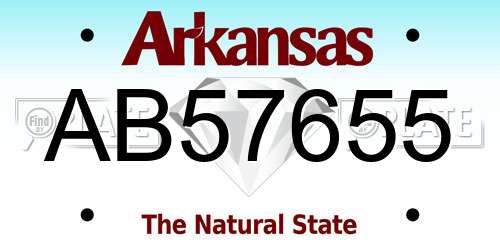 AB57655 Arkansas License Plate