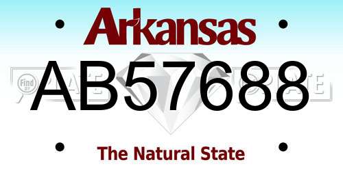 AB57688 Arkansas License Plate