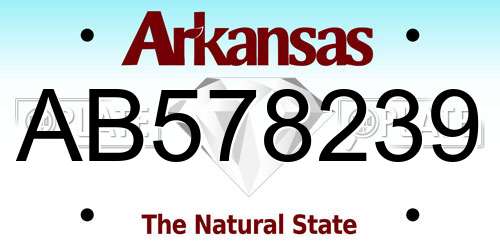 AB578239 Arkansas License Plate