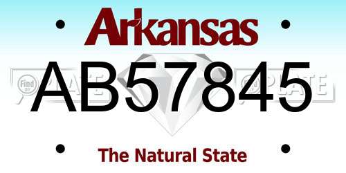 AB57845 Arkansas License Plate