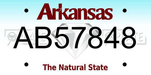 AB57848 Arkansas License Plate