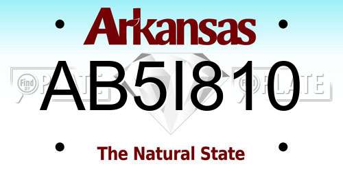 AB5I810 Arkansas License Plate