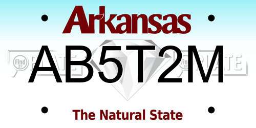 AB5T2M Arkansas License Plate