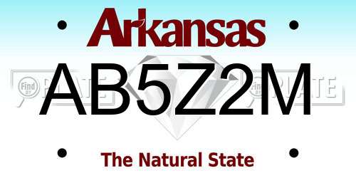 AB5Z2M Arkansas License Plate
