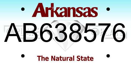 AB638576 Arkansas License Plate