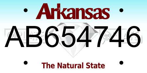 AB654746 Arkansas License Plate