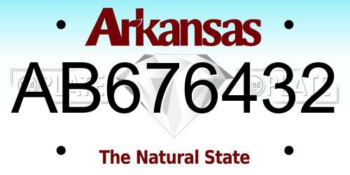 AB676432 Arkansas License Plate