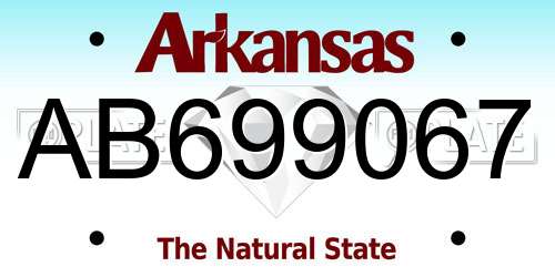 AB699067 Arkansas License Plate