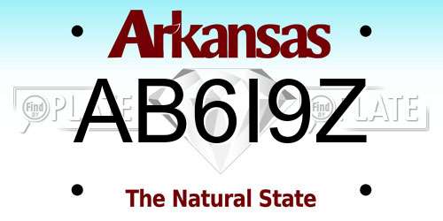 AB6I9Z Arkansas License Plate
