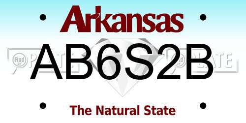 AB6S2B Arkansas License Plate