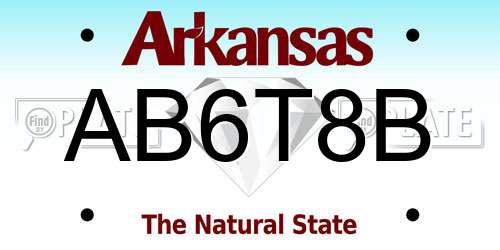 AB6T8B Arkansas License Plate