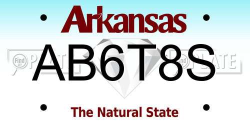 AB6T8S Arkansas License Plate