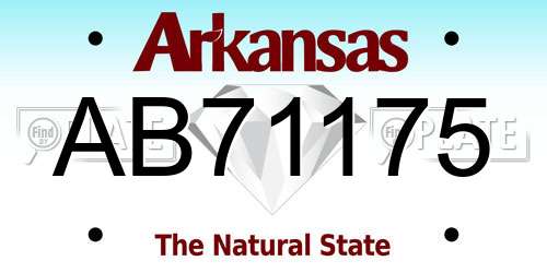 AB71175 Arkansas License Plate