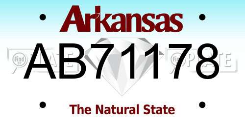 AB71178 Arkansas License Plate