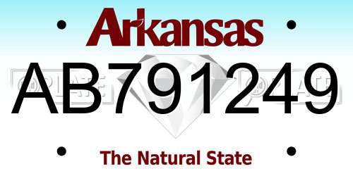 AB791249 Arkansas License Plate