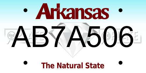 AB7A506 Arkansas License Plate