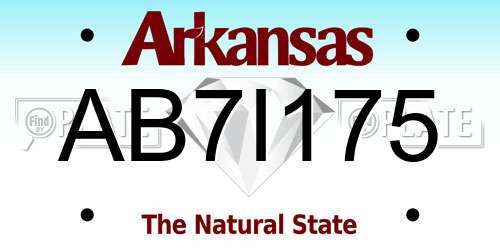 AB7I175 Arkansas License Plate