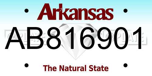 AB816901 Arkansas License Plate
