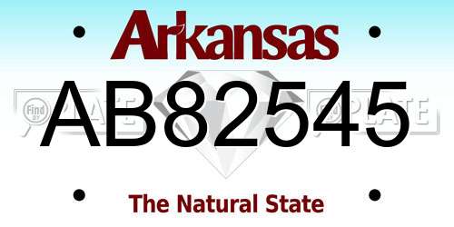AB82545 Arkansas License Plate