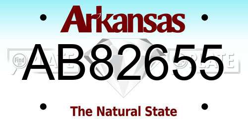 AB82655 Arkansas License Plate