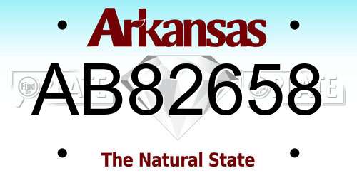 AB82658 Arkansas License Plate