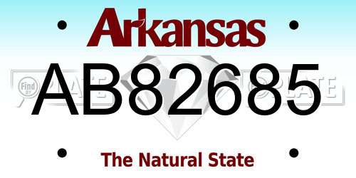 AB82685 Arkansas License Plate