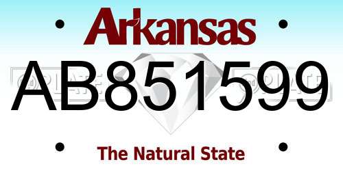 AB851599 Arkansas License Plate