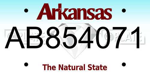 AB854071 Arkansas License Plate