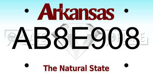 AB8E908 Arkansas License Plate