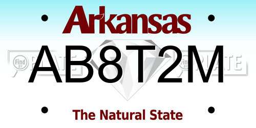 AB8T2M Arkansas License Plate