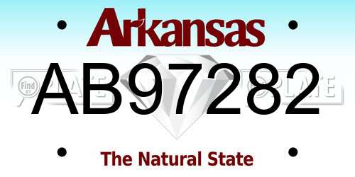 AB97282 Arkansas License Plate