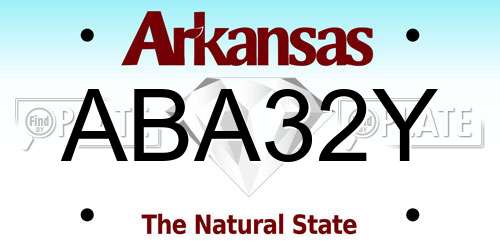 ABA32Y Arkansas License Plate