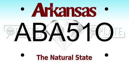 ABA51O Arkansas License Plate