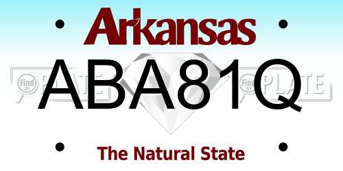 ABA81Q Arkansas License Plate