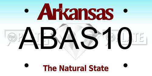 ABAS10 Arkansas License Plate