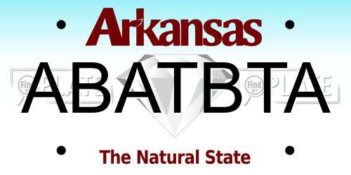 ABATBTA Arkansas License Plate