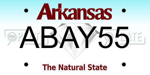 ABAY55 Arkansas License Plate