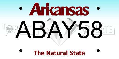 ABAY58 Arkansas License Plate