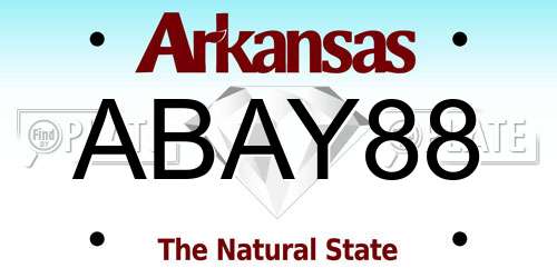 ABAY88 Arkansas License Plate