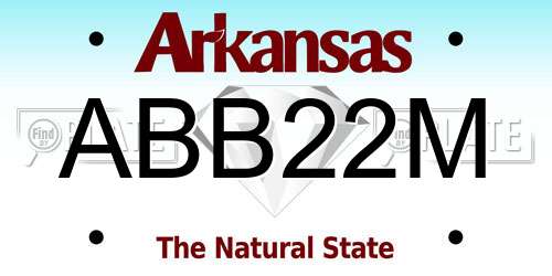 ABB22M Arkansas License Plate