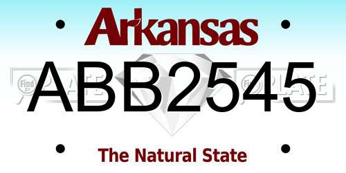 ABB2545 Arkansas License Plate