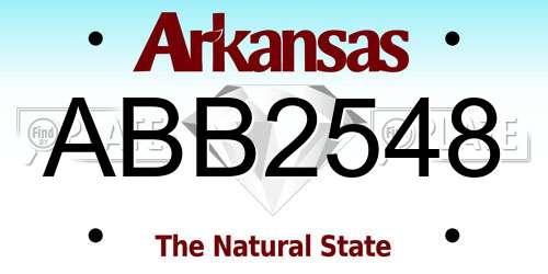 ABB2548 Arkansas License Plate
